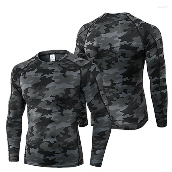 Camisetas masculinas Cody Lundin Men Workout Camuflafá camisa de compressão de tinta Cool Running Basketball Gym Tops