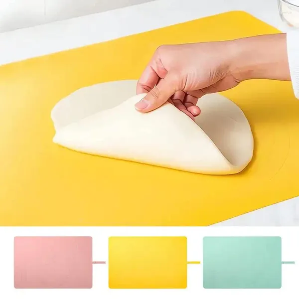 Tapetes de mesa de silicone para pastelaria, antiaderente para rolamento de massa, resistente ao calor, ferramentas de cozinha multiuso