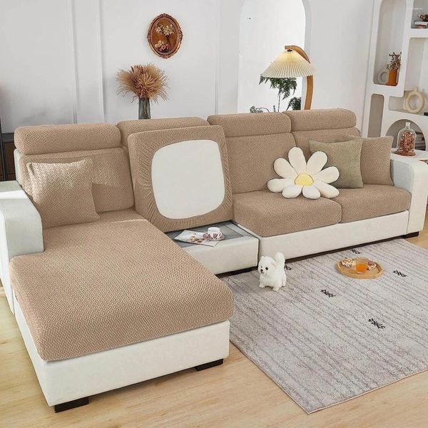 Coprisedia Divano componibile per chaise longue a forma di L elasticizzato 3 cuscini Fodere per divano Cani Pet 2 posti