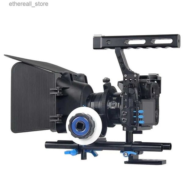 Stabilizzatori A7 Stabilizzatore video Camera Cage Maniglia Dslr Rig per GH4 A6300 A6500 A7S A7 A7R A7Rii A7Sii Movie Cage Vlog Accessori Q231116