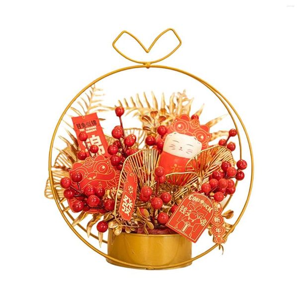 Dekoratif Çiçekler Çin Çiçek Demir Sepeti Yemek Masası Merkez Parçası POS PEROS Yemek Odaları Tabloları Şömine sayaçları