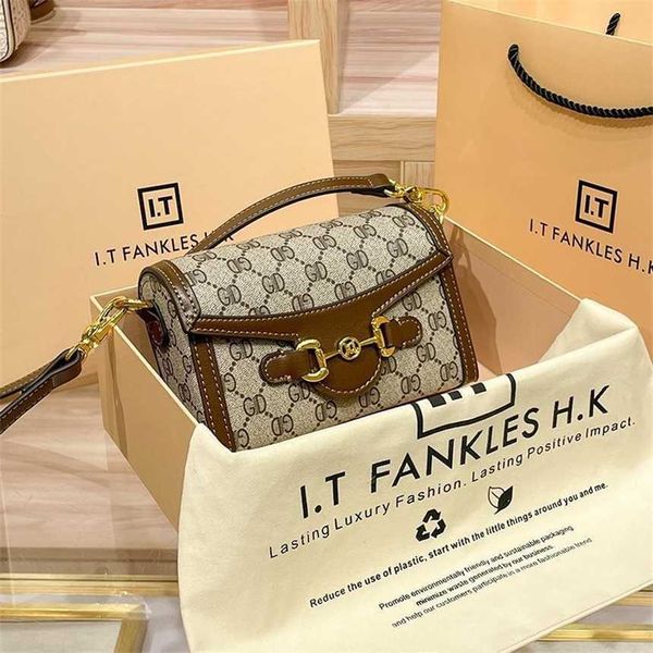 Tasche 26 % RABATT Designer-Handtasche Hong Kong Einkäufer Zhao Lusis gleiche neue modische Leder-Satteltelefon kleine vielseitige Umhängetasche