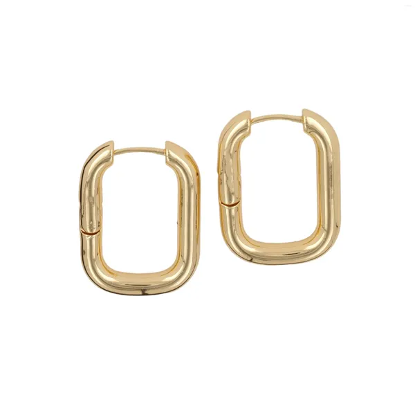 Çember küpeler klasik basit modaya uygun u-şekilli geometrik huggie 18k altın kaplama minimalist mücevher festivali hediyeler