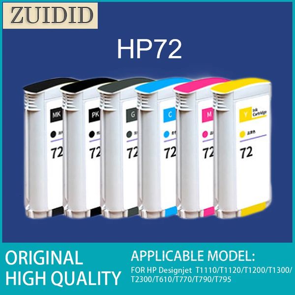 HP için Toner Kartuşlar Mürekkep Kartuşu 72 HP Tasarım için Uyumlu Pigment Mürekkebi T610 T620 T770 T790 T795 T1100 T1120 T1200 T1300 T2300 231116