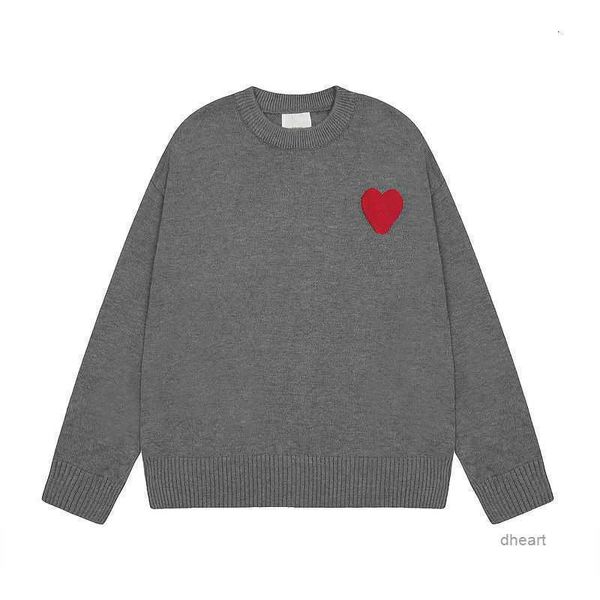 Amis Designers Amisweater France Paris Fashion Kapuzenpullover Am i De Coeur bestickt ein Herzmuster Rundhalspullover Paar Pullover 12r7