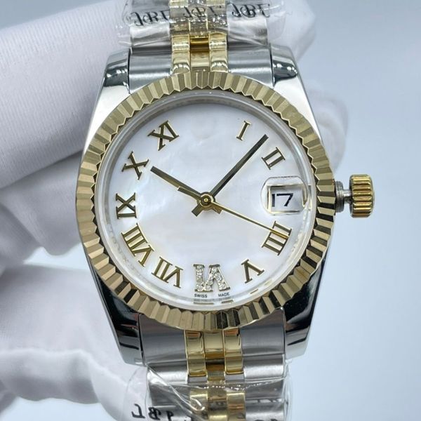 Designer-Damenuhren, 31 mm, automatische Maschinen, hochwertig, AAA-Uhr, Moissanit-Diamantuhren, natürliches Muschel-Perlen-Gesicht, Weihnachtsgeschenk, AAAwatch