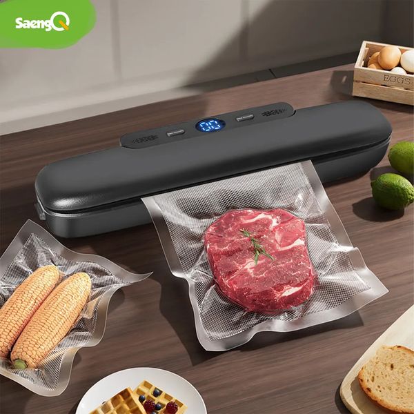 Diğer Mutfak Araçları Saengq Vakum Sızdırmazlık Makinesi Ambalaj Makinesi Gıda Ücretsiz 10 PCS Çantalarla Ev Sızdırmazlığı 231116