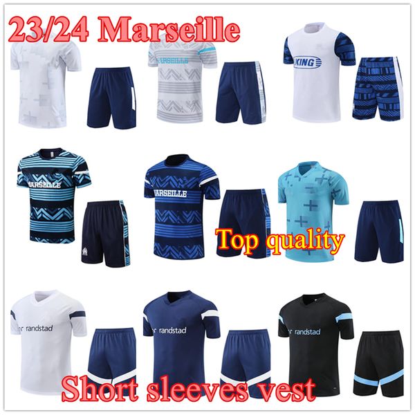 2023 MarseilleS PAYET camisa de futebol masculina manga curta terno de treinamento 23/24 Olympique de MarseilleS Survetement Maillot Foot Sportswear qualidade superior