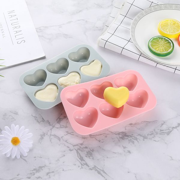 6 Even Love Stampo per torta Mousse Stampo in silicone San Valentino Stampo per torta al cioccolato Fai da te fatto a mano Cottura all'ingrosso 1224227