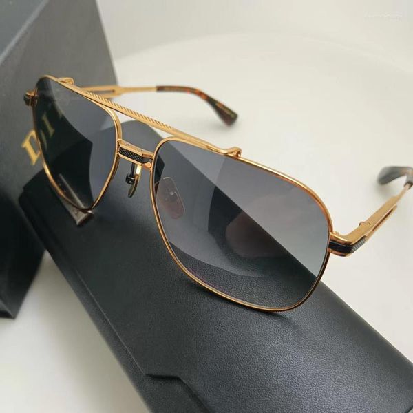 Солнцезащитные очки 2023 Модные мужчины Женщины DIT Top Brand Designer Sun Glasses Gradient Shades Clear Lens Ladies Metal кружевная рама очки 2 цвета