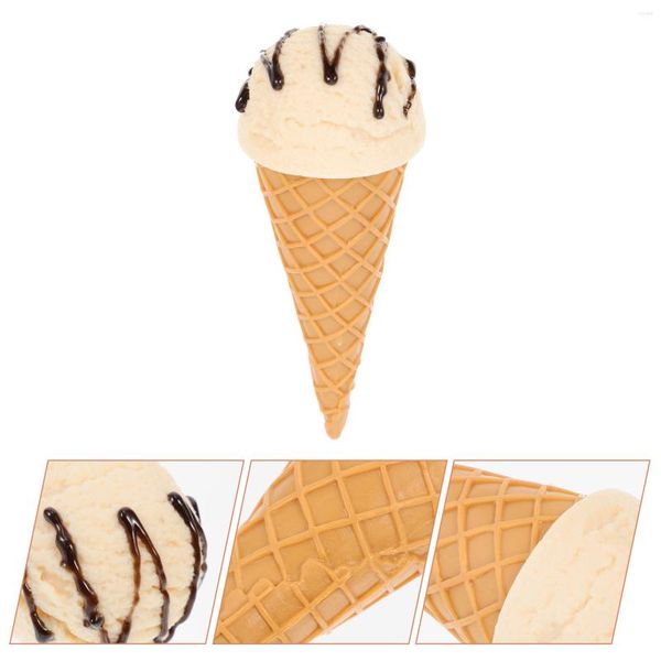 Decorazione per feste Set di caramelle Gelato Giocattolo Modello Figurina Bambino Finta Gioca con cibo Giocattoli da spiaggia Simulazione di cono per bambini