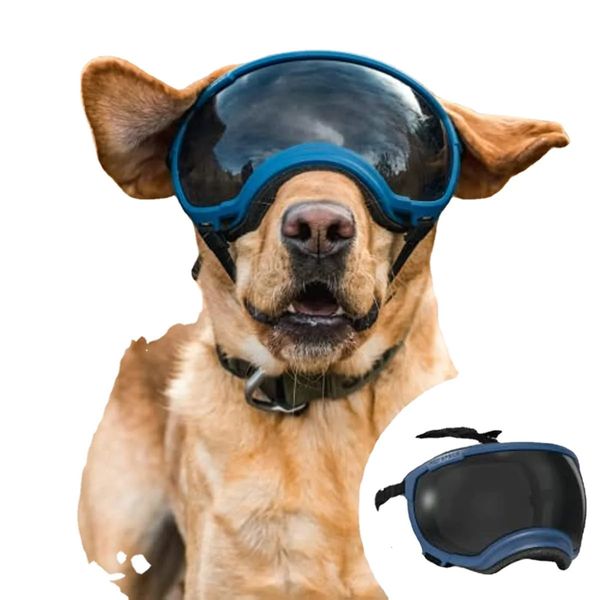 Костюмы для кошек ATUBAN, очки для собак, анти-УФ, сильная ударопрочность, регулируемые эластичные дышащие солнцезащитные очки для щенков крупных пород, 231116