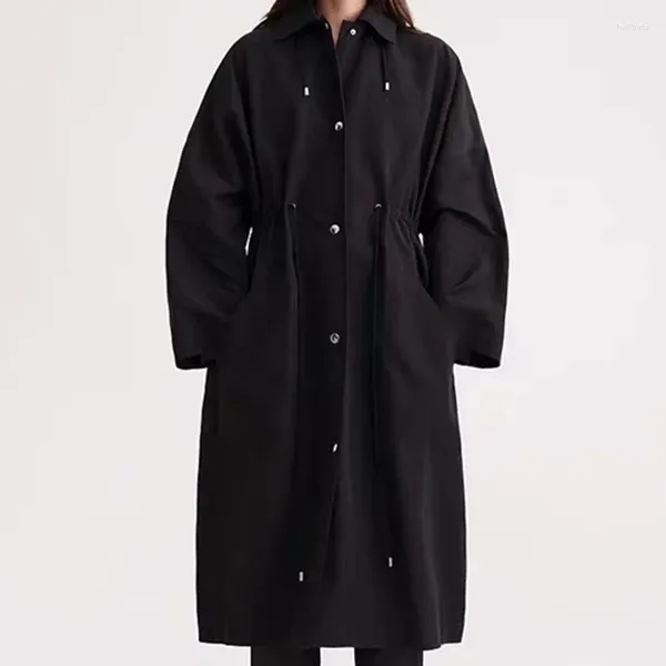 Casacos de Trench das Mulheres T0tem Inverno Outono 2023 Mulheres Algodão Casaco Com Capuz Manga Longa de Alta Qualidade Marca de Moda Designer Único