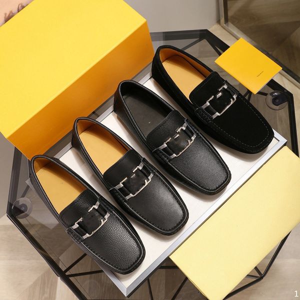 36 Model Gerçek Deri Erkekler Tasarımcı Loafers Ayakkabı Lüks Düz Erkekler Elbise Ayakkabı Nefes Alabilir Luxurys Loafers Erkekler Gerçek Deri Moccasins Rahat Artı Boyut 38-46