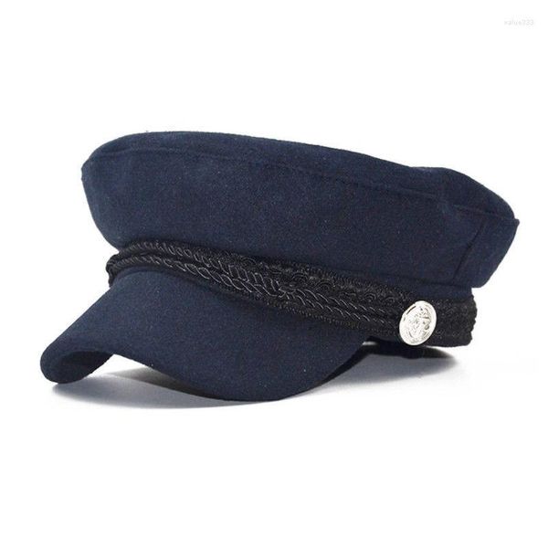 Baskenmützen Männer Frauen Winter Griechische Fischer Sailor Cap Fiddler Hat Peaked Sport