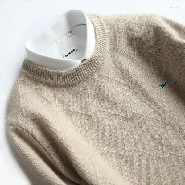 Männer Pullover Plus Größe 4XL Kaschmir Pullover Oansatz Warme Dicke Fit Casual Herbst Winter Männliche Korea Gestrickte Pullover Woolen