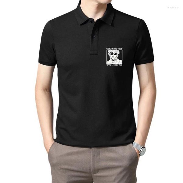 Polos masculinos Anime japonês Kawaii Yarichin B Clube Manga Men Ms Ms Moda de verão Moda Casual Roupas Harajuku Tops Tee