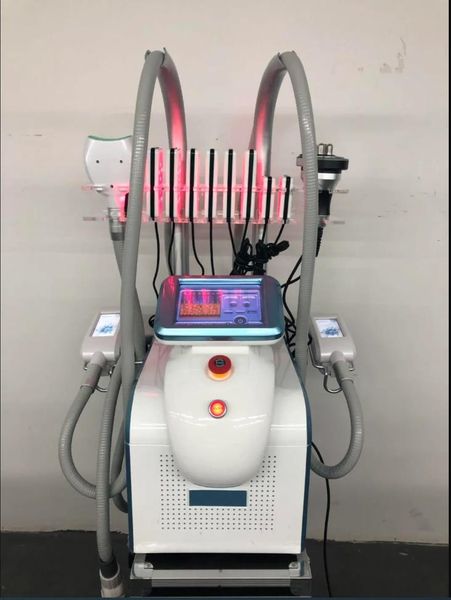 Super 7 em 1 criolipólise gordura congelamento máquina de emagrecimento ultra-som cavitação 40k corpo ultra-sônico moldar queima de gordura Lipo laser equipamento de salão de beleza