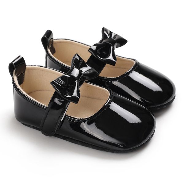 Baby Mädchen Prinzessin Schuhe Schwarz Rot Rosa Lackleder Luxus Schleife Gold Silber Weiches Leder Atmungsaktive Niedliche Mary Jane Kinder Mädchen Party Schuhe