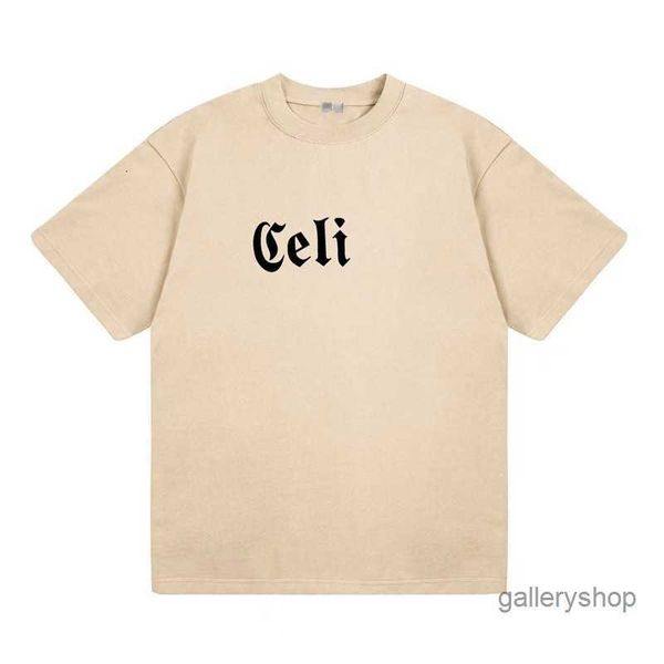 2023 Maglietta da uomo nuova Celins High Clines Willow Letter Love Pattern T-shirt a maniche corte da uomo e da donna Camicia casual classica di lusso di marca Abbigliamento allentatoea0f