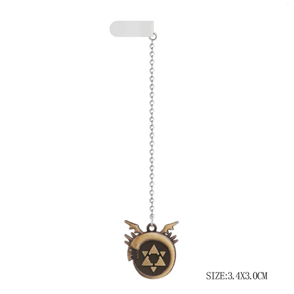 Anhänger Halsketten Fullmetal Alchemist Lesezeichen Edward Homunculus Logo Lesezeichen Anime Studie Geschenk Männer Frauen Schmuck