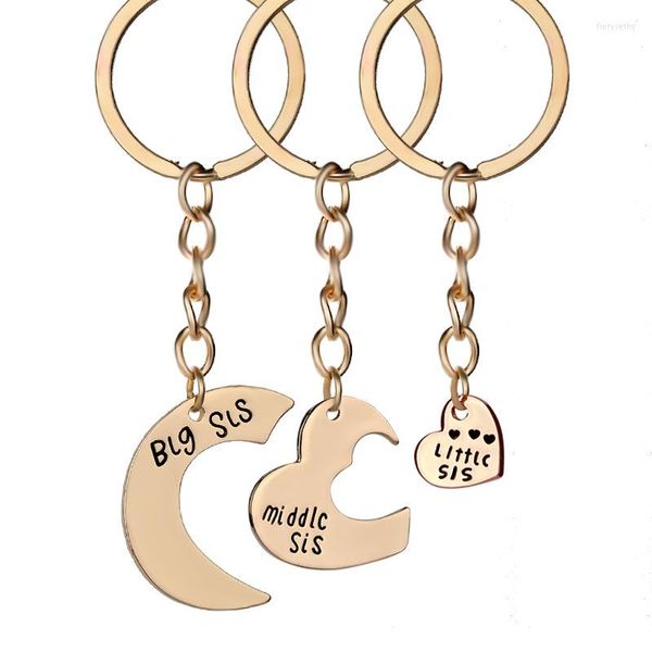 Клавки Golden Big SiS Middle Little Little Heart Key Ring