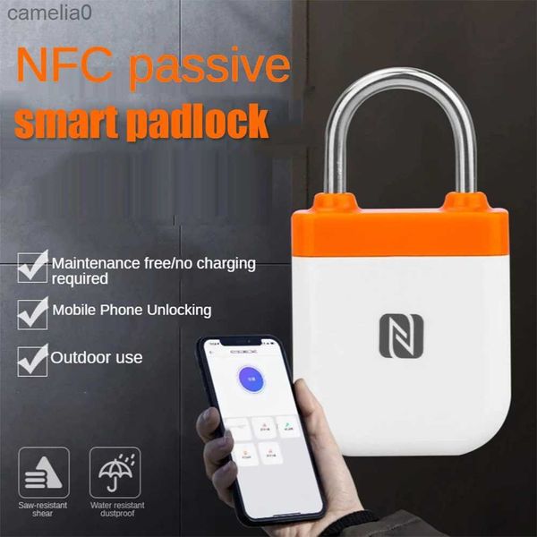 Smart Lock NFC Smart Vorhängeschloss Bluetooth-kompatibel Smart Lock Handy NFC Reverse Power lagen Keyless Karte Tür Vorhängeschloss für AndroidL231116