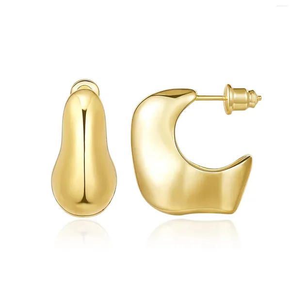 Baumelnde Ohrringe, Statement-Schmuck, Party, geometrisch, echt vergoldet, wasserdichter Edelstahl-Bolzenohrring für Frauen