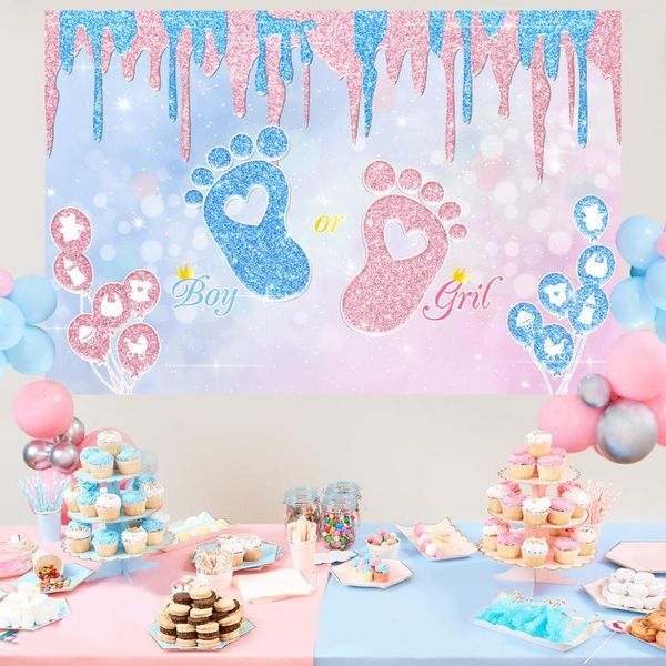 Украшение вечеринки Laecco Baby Shower фоновый баллон по полу откровенен, рожденные мальчики или девочка плакат Dot Pography Focdrop ​​Family Pocall