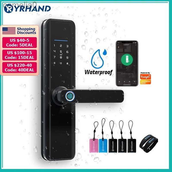 Smart Lock Tuya Wifi Impermeabile serratura porta cerradura fechadura inteligente elettronica Kit X7 smart door lockL231116