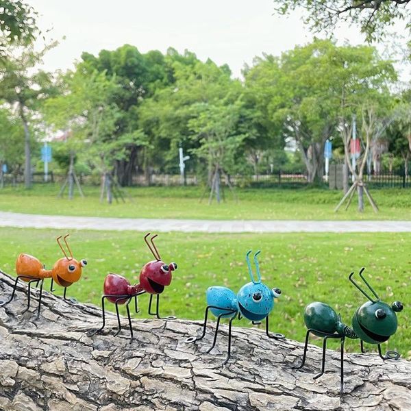 Gartendekorationen 3D Home Schmiedeeisen Ameise Ornamente Fee Metall Figur Dekoration für Outdoor Rasen Hof