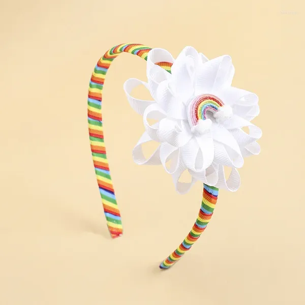 Haarschmuck Niedliches Haarband Kinder Prinzessin Kopfbedeckung Boutique Bunte Blumen Stirnbänder Kopfband Für Mädchen Stirnband