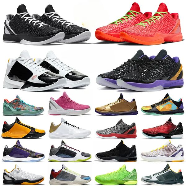 2023 TOP Uccidi il mondo classico mamba stile scarpe da basket Grinch 6 Uomo Mambacita All Star Bruce Lee Stage Chaos 5 Anelli Metallic Gold Think Pink Prelude Uomo sneakers