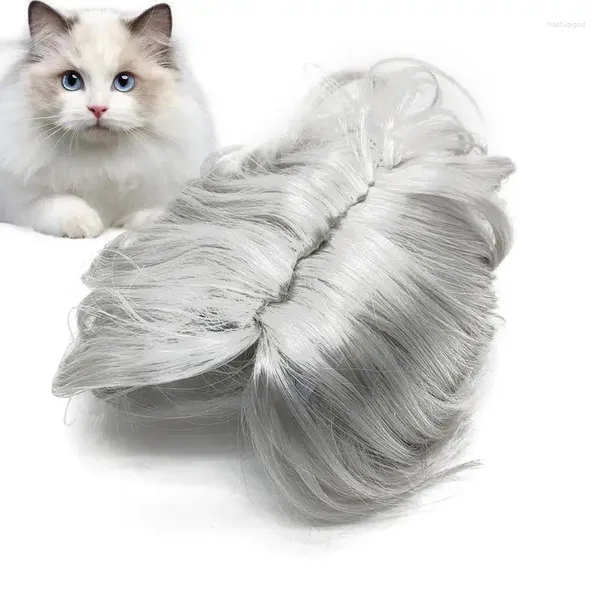 Costumi per gatti Parrucca per gatti Parrucca per criniera di leone per animali domestici Cappello con cinturino regolabile Costume cosplay per animali divertenti per la decorazione natalizia di Halloween