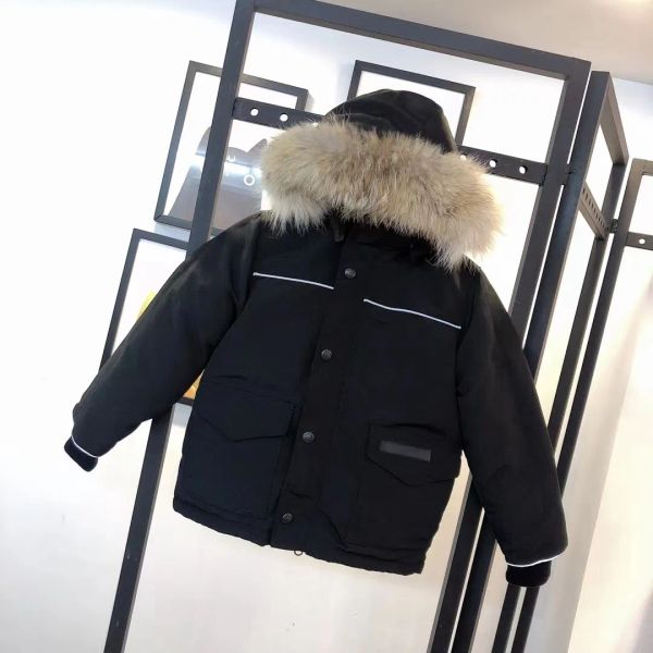 Candas Kinder Daunenjacken Winter Fourrure Down Parka Homme Jassen Chaquetas Oberbekleidung Wolf Fur Hooded Fourrure Manteau Puffer Jacket Coat Hiver Doudoune Enfant