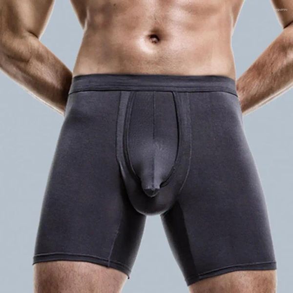 Underpants Soft Underwear Respirável Homens com U Convex Bulge Bolsa Umidade-wicking Anti-séptico Elegante Nariz Design Homens