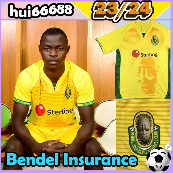 23/24 maglie da calcio Bendel Insurance Nigerian Professional Football League2023 2024 maglia da calcio casa gialla da uomo uniforme