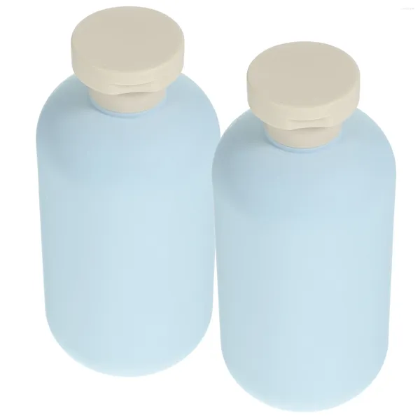 Dispenser di sapone liquido 2 pezzi Coperchi per bottiglie di lozione Copri shampoo vuoto ricaricabile in plastica da viaggio