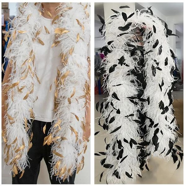 Outros suprimentos de festa de evento Personalizado Avestruz Feather Boa Penas de Galo de Alta Qualidade em Top Dress Roupas Acessório de Costura Decoração de Casamento Xale 2M 231116