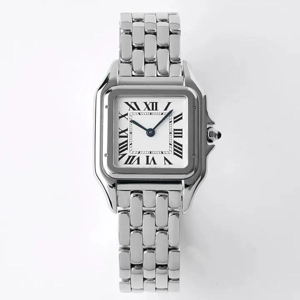 Relógios femininos 27mm moda com diamante clássico Panthere 316L aço inoxidável quartzo pedra preciosa para senhora presente de alta qualidade com design relógio de pulso Montres de luxe