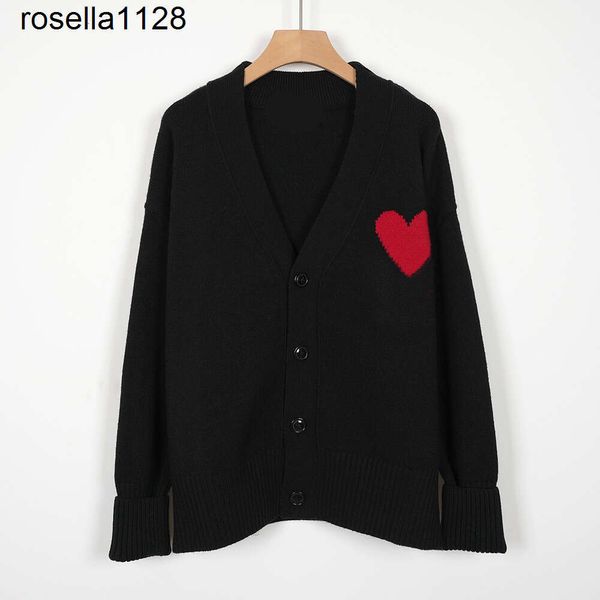 Maglione di design Love Amirs Uomo Donna Tre cardigan bianco nero Colletto basso da donna Marchio di moda Lettera Manica lunga Abbigliamento maglione da uomo