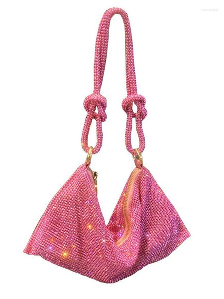 Bolsas de noite lantejoulas rosa Glitter Sparkling Party Gloris Bling Carry Bag Bolt parafrie Design