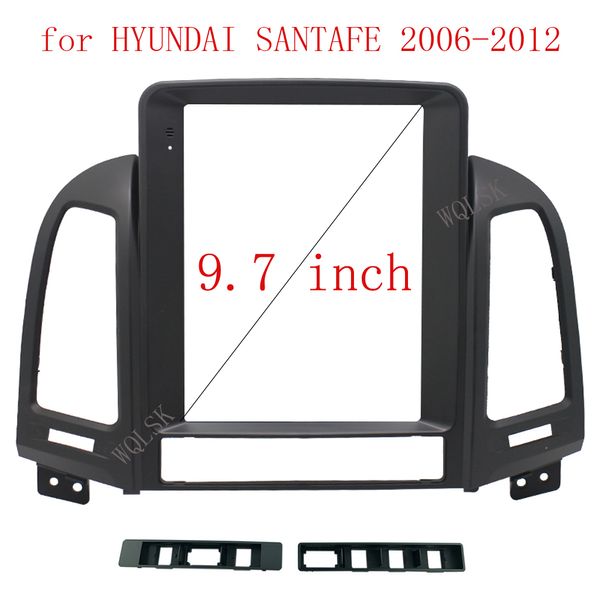 Car Audio 2 Din Fascia Frame Adapter für Hyundai Santa Fe 2006-2012 9,7 Zoll Big Screen DVD Installation Panel Frame Kit