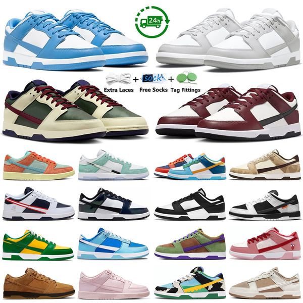 Designer Uomo Donna Scarpe casual basse Latte di cocco Scuro Team Rosso Grigio Nebbia UNC Giraffa Tightbooth Four Peat Prism Rosa Canapa Scarpe da ginnastica piatte da uomo Scarpe da ginnastica sportive GAI