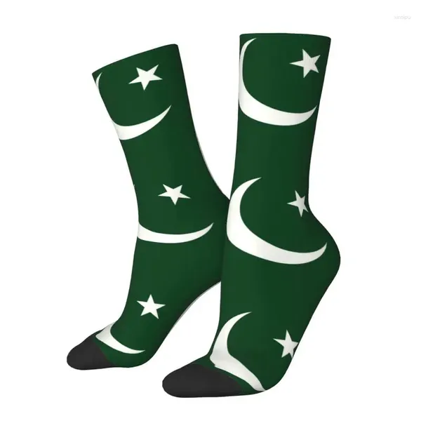 Herrensocken, Flagge von Pakistan, Kleid, Damen, warm, lustig, Neuheit, Crew