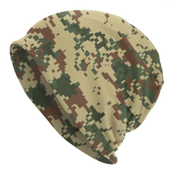 Berets Hip Hop Inverno Quente Mulheres Homens Chapéus de Malha Unissex Adulto Vintage Camo Skullies Beanies Caps Militar Exército Camuflagem Bonnet