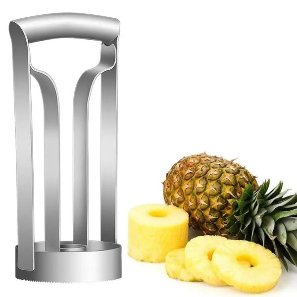 1 pezzo, pelapatate in acciaio inossidabile, levatorsolo per frutta, carotatore per ananas, affettatrice per ananas, taglierina per ananas, carotatore per frutta, strumento pelapatate, utensili da cucina