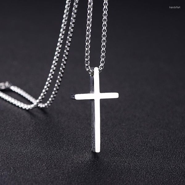 Anhänger Halsketten Vintage Kreuz Halskette Frauen Männer Edelstahl Christian Charme Jungen Mädchen Punk Hip Hop Freundschaft Schmuck Geschenke