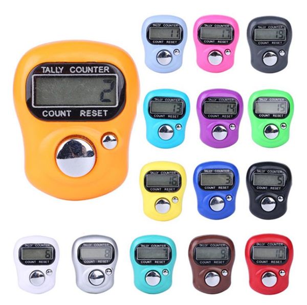 Mini Hand Hold Band Tally Counter Schermo digitale LCD Anello da dito Conteggio elettronico delle teste Tasbeeh Tasbih Boutique SN6877