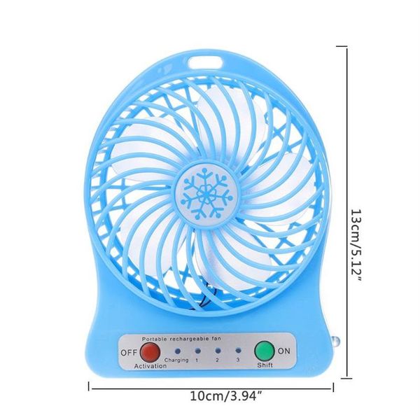 Fãs elétricos portáteis LED ventilador de luz refrigerador de ar mini mesa USB terceiro vento 4xfb252q